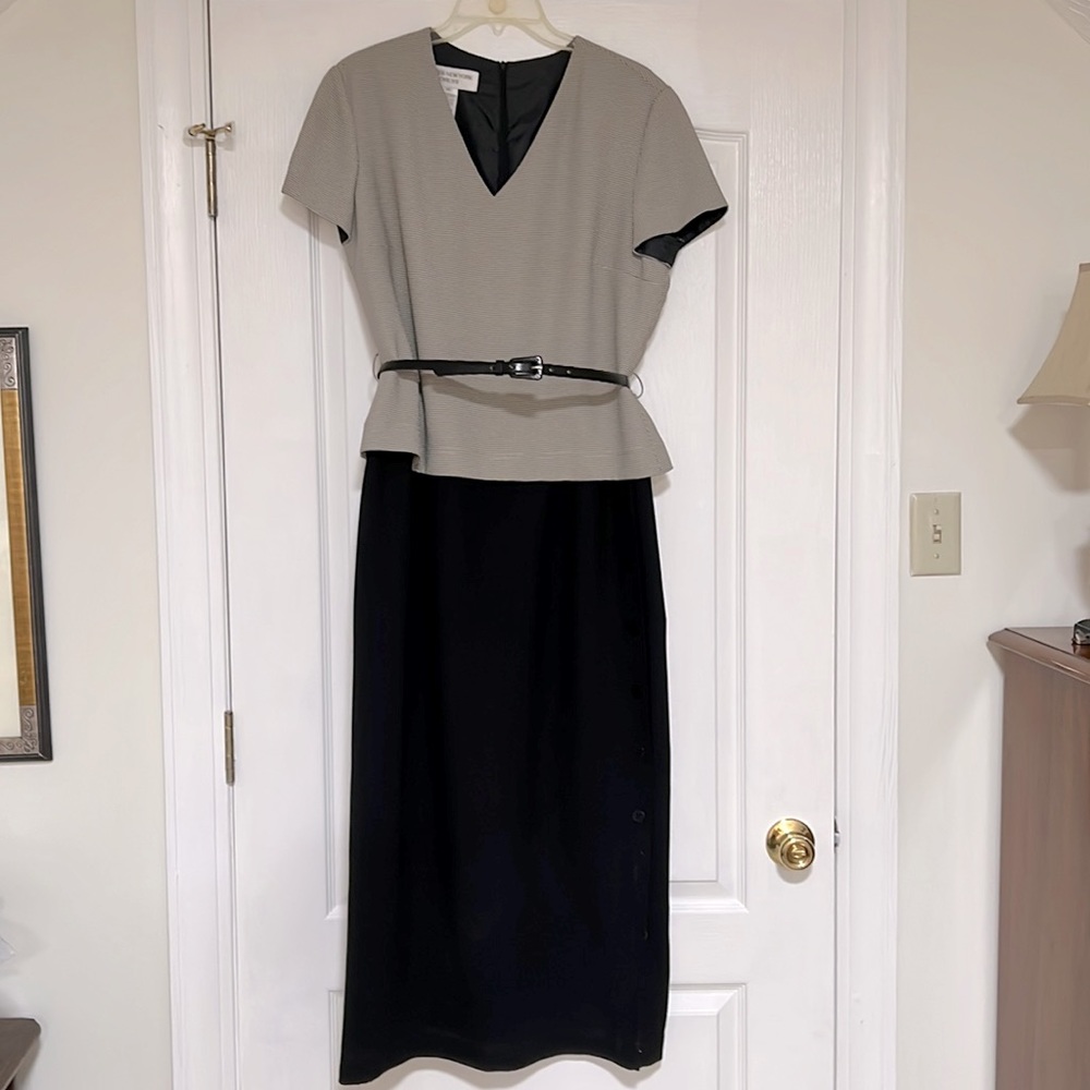 Beautiful Fully Lined Black and White Dress